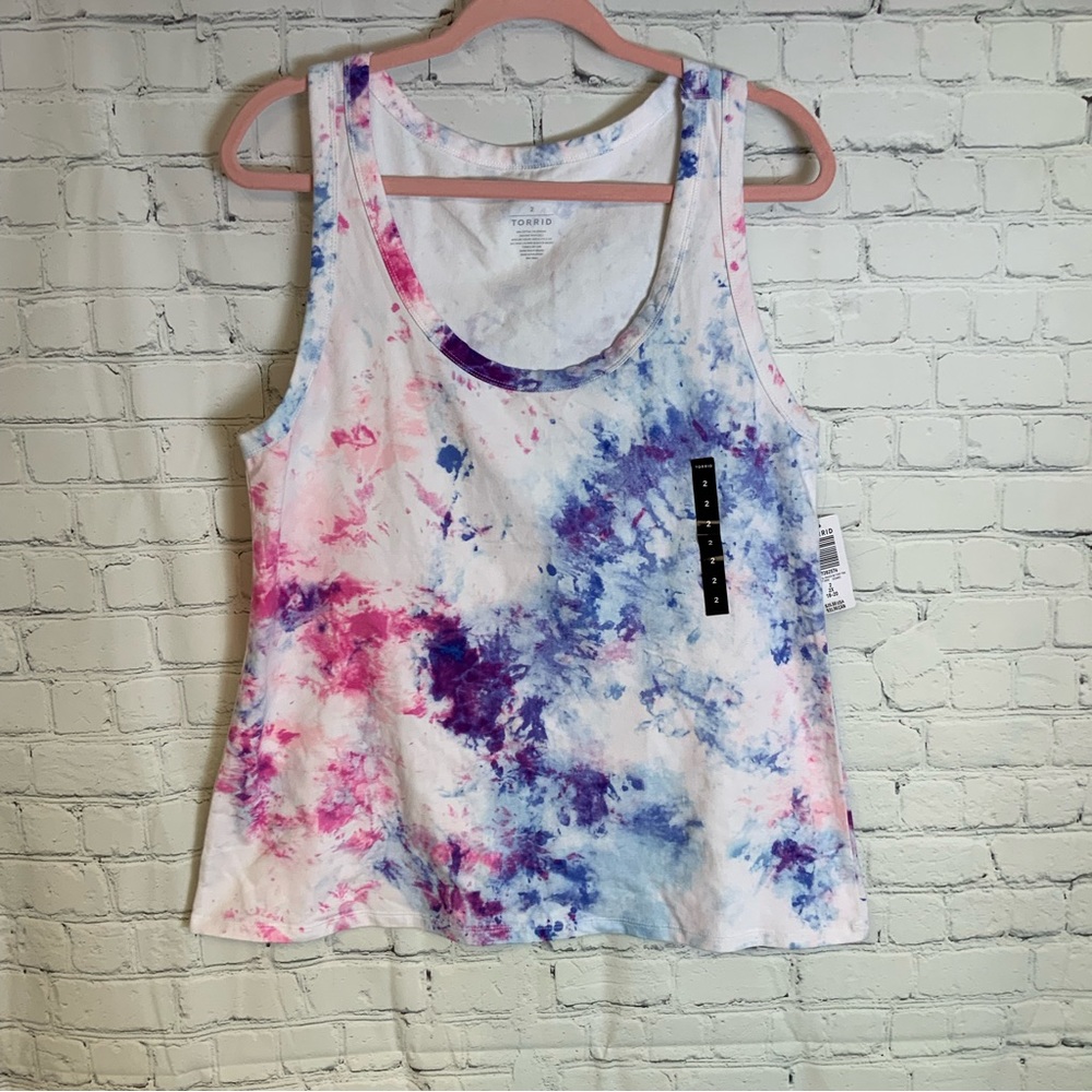 Torrid Foxy Racer Back Tie Dye Tank Torrid Size 2.   Worn 1x.